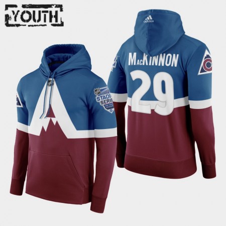 Lapsille NHL Colorado Avalanche Nathan Mackinnon 29 2020 Stadium Series Pullover Hooded Sweatshirt